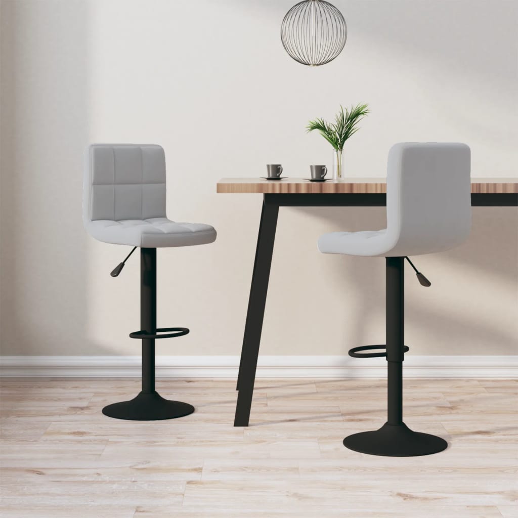 vidaXL Bar Stools 2 pcs Black Velvet