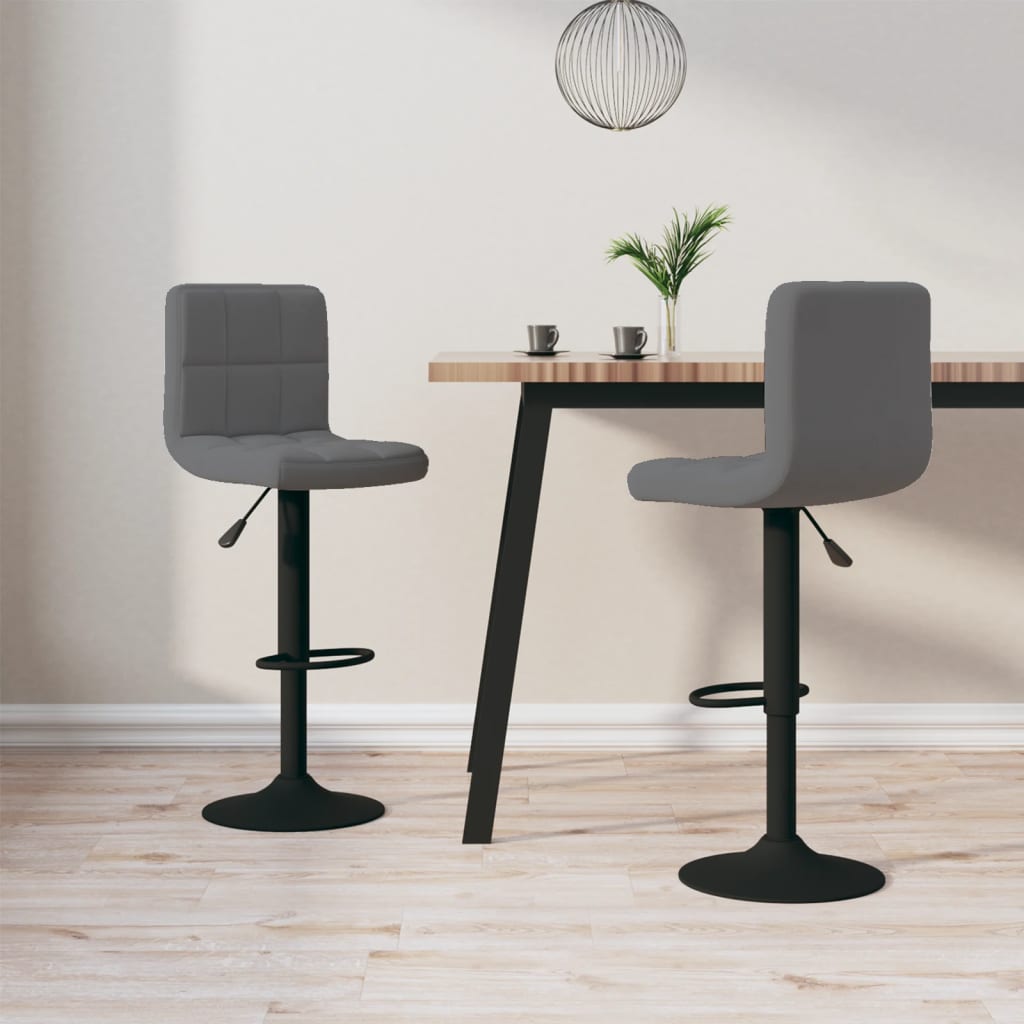 vidaXL Bar Stools 2 pcs Black Velvet