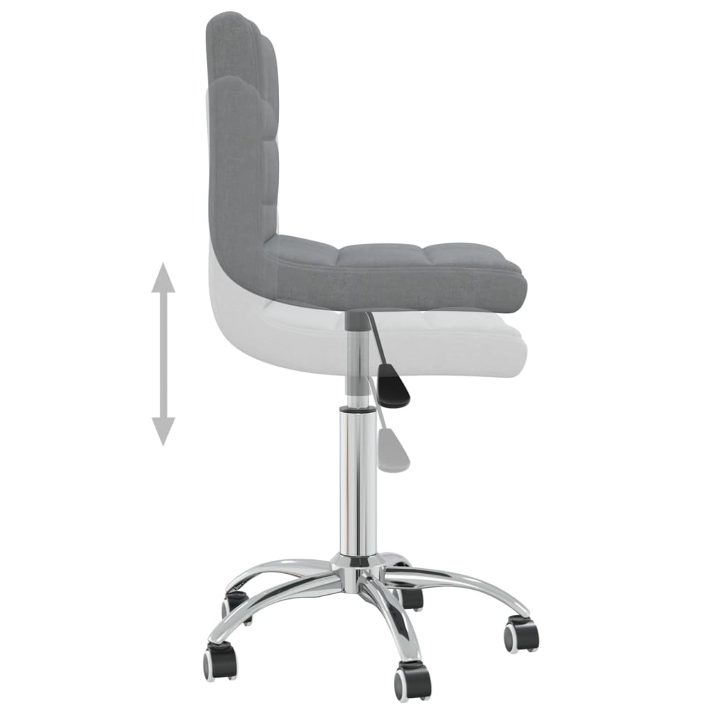 vidaXL Swivel Office Chair Black Fabric