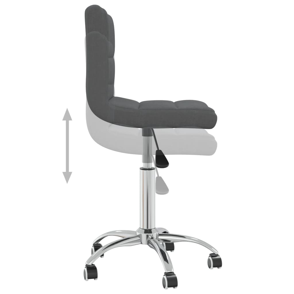 vidaXL Swivel Office Chair Black Fabric