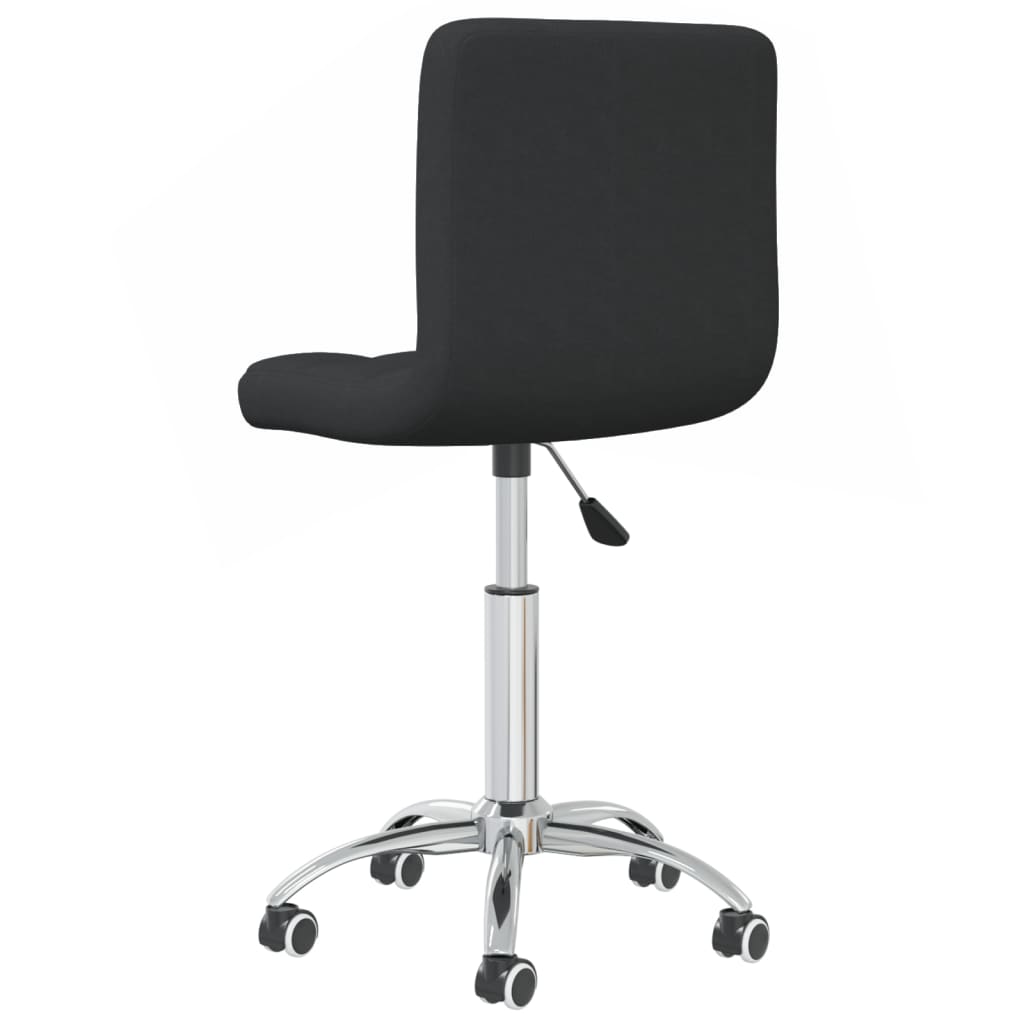 vidaXL Swivel Office Chair Black Fabric