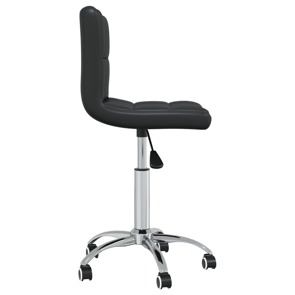 vidaXL Swivel Office Chair Black Faux Leather