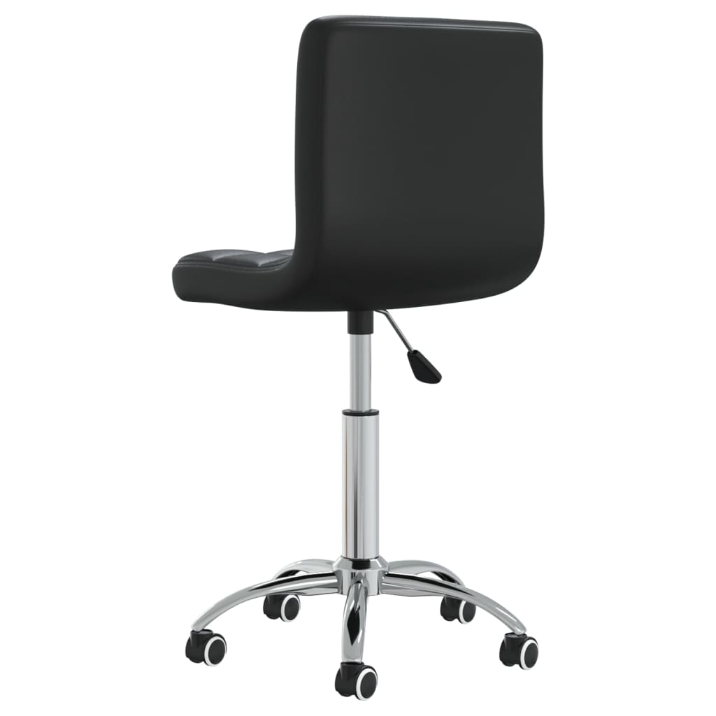 vidaXL Swivel Office Chair Black Faux Leather