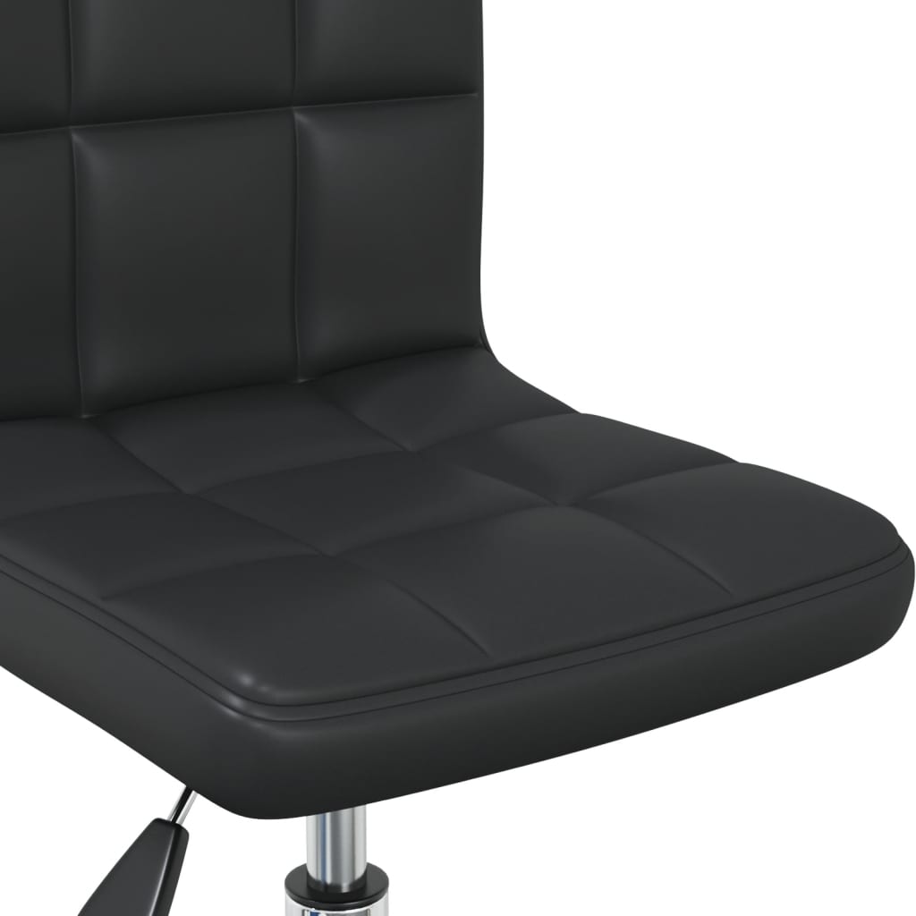 vidaXL Swivel Office Chair Black Faux Leather