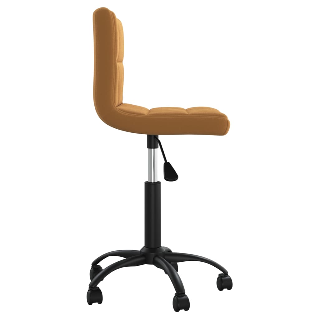 vidaXL Swivel Office Chair Brown Velvet