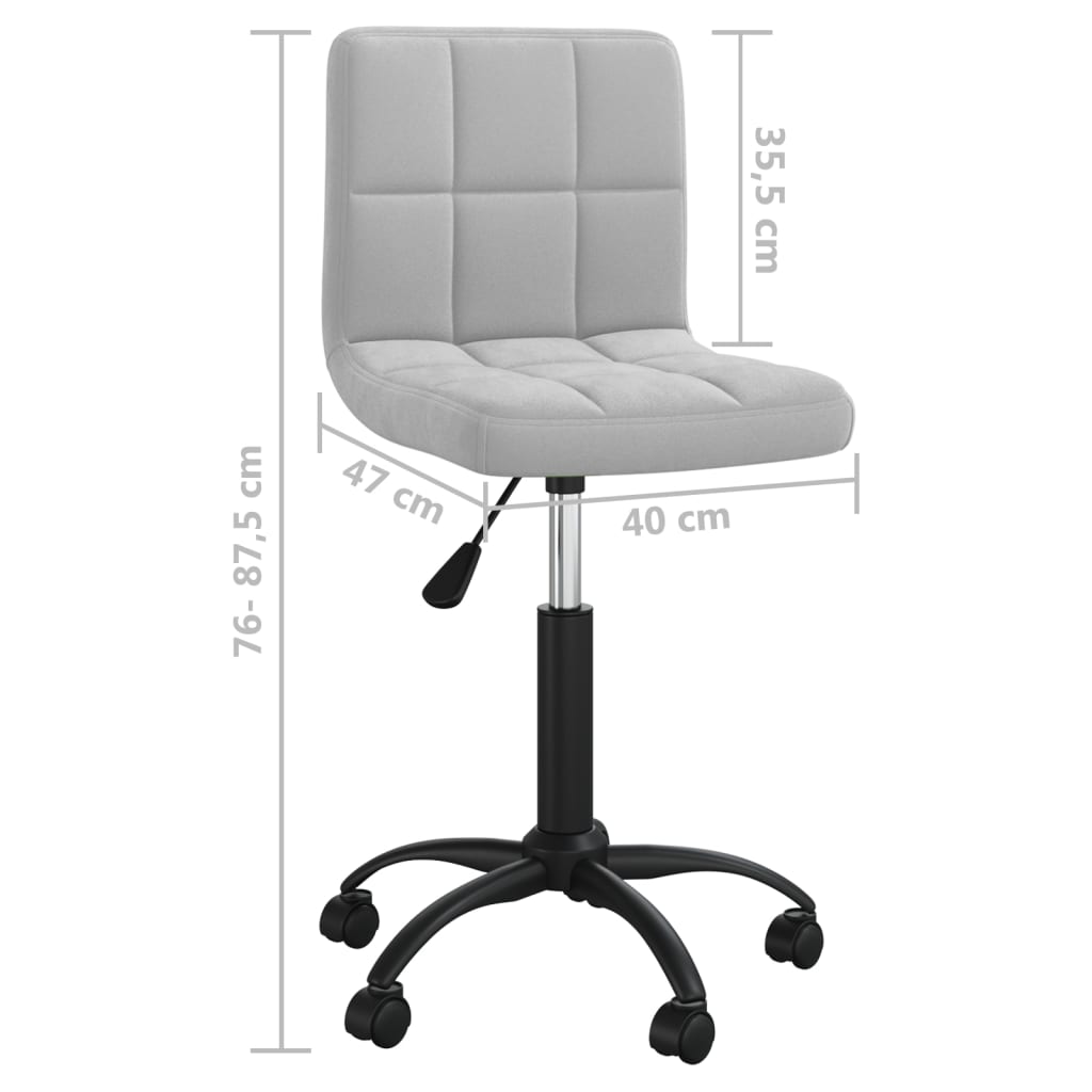 vidaXL Swivel Office Chair Black Velvet