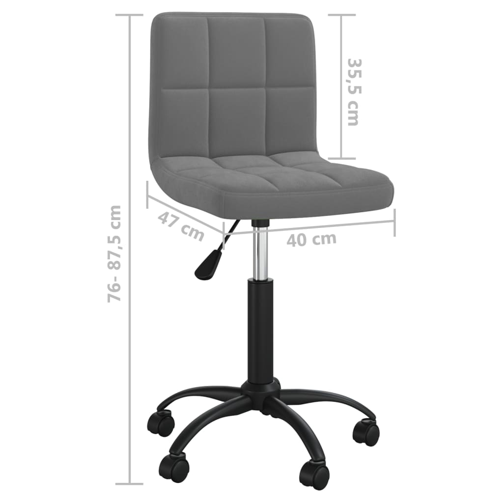 vidaXL Swivel Office Chair Black Velvet