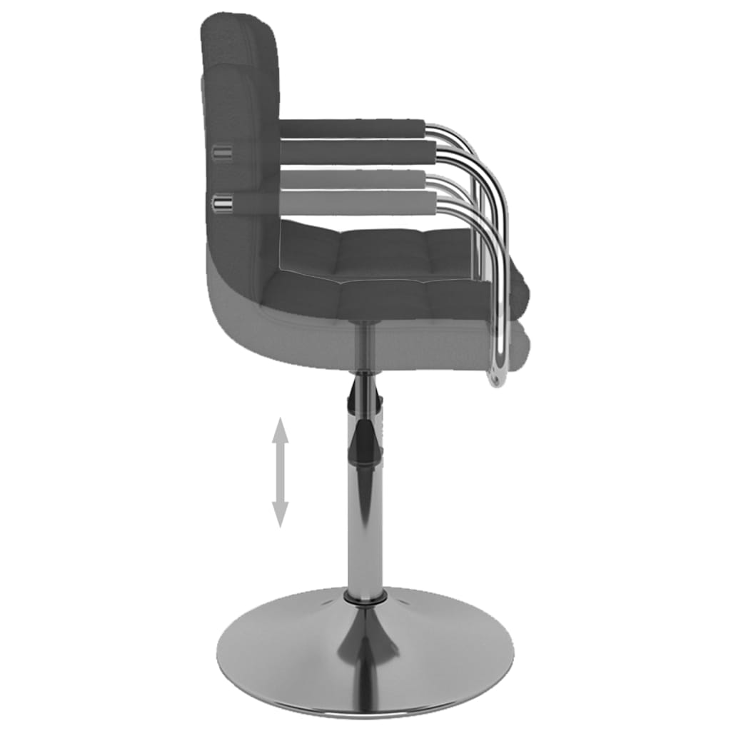 vidaXL Bar Stool Black Fabric