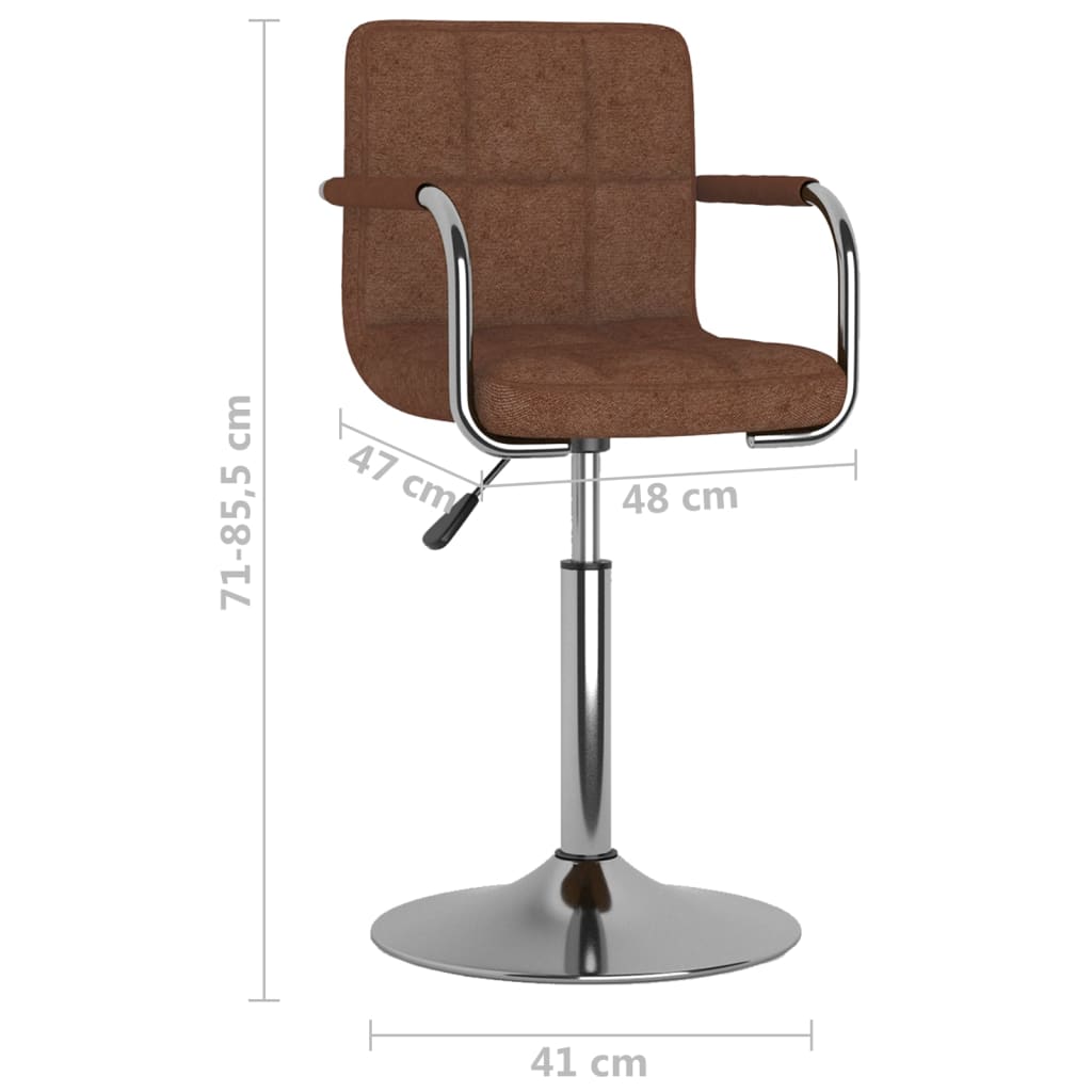 vidaXL Bar Stool Black Fabric