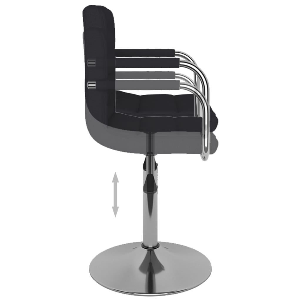 vidaXL Bar Stool Black Fabric