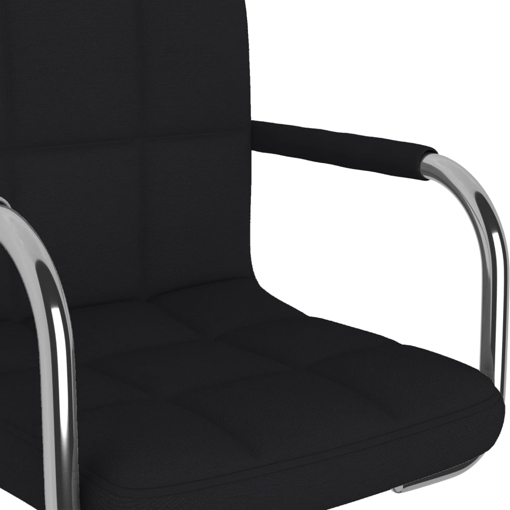 vidaXL Bar Stool Black Fabric