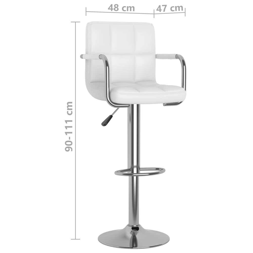 vidaXL Bar Stool Black Faux Leather