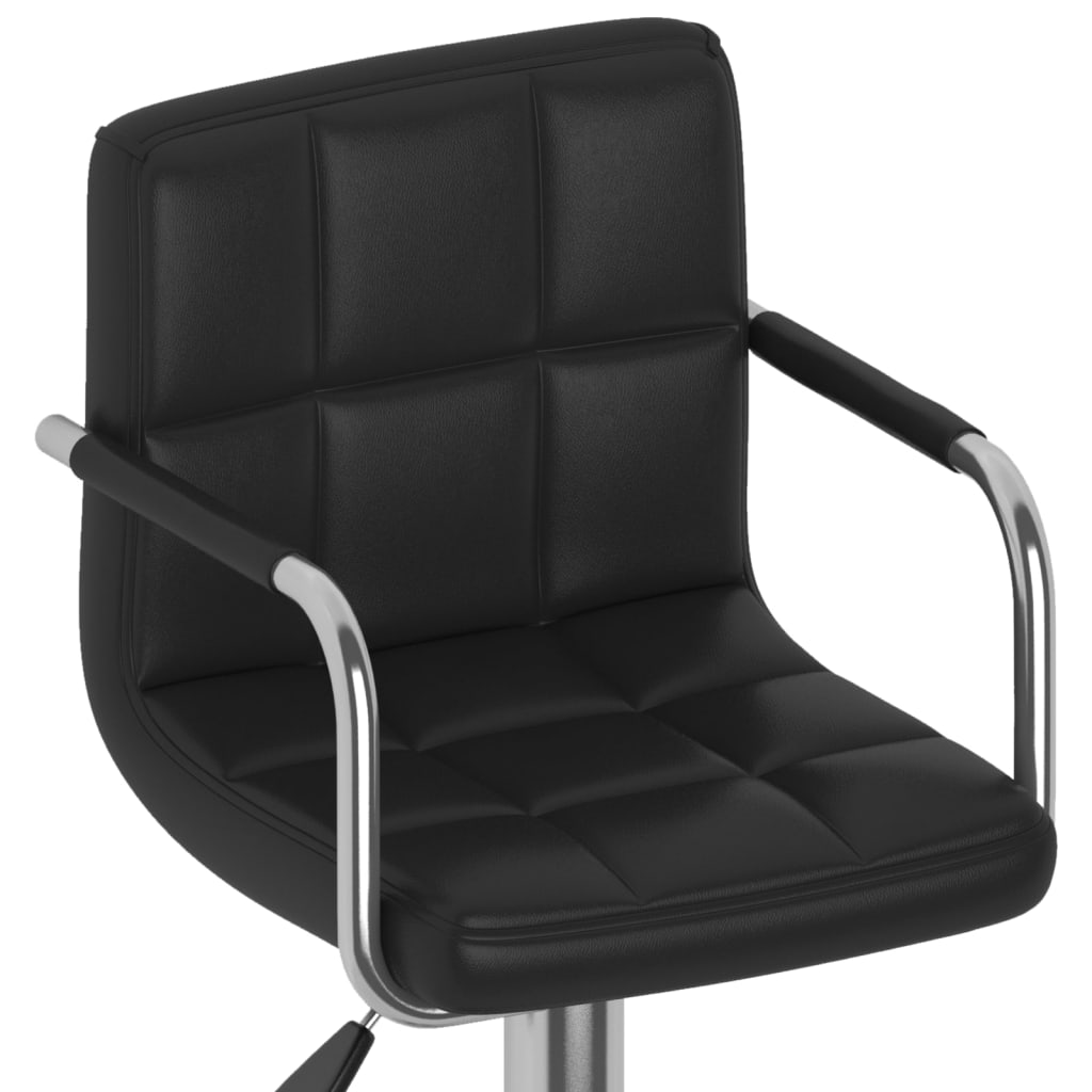 vidaXL Bar Stool Black Faux Leather