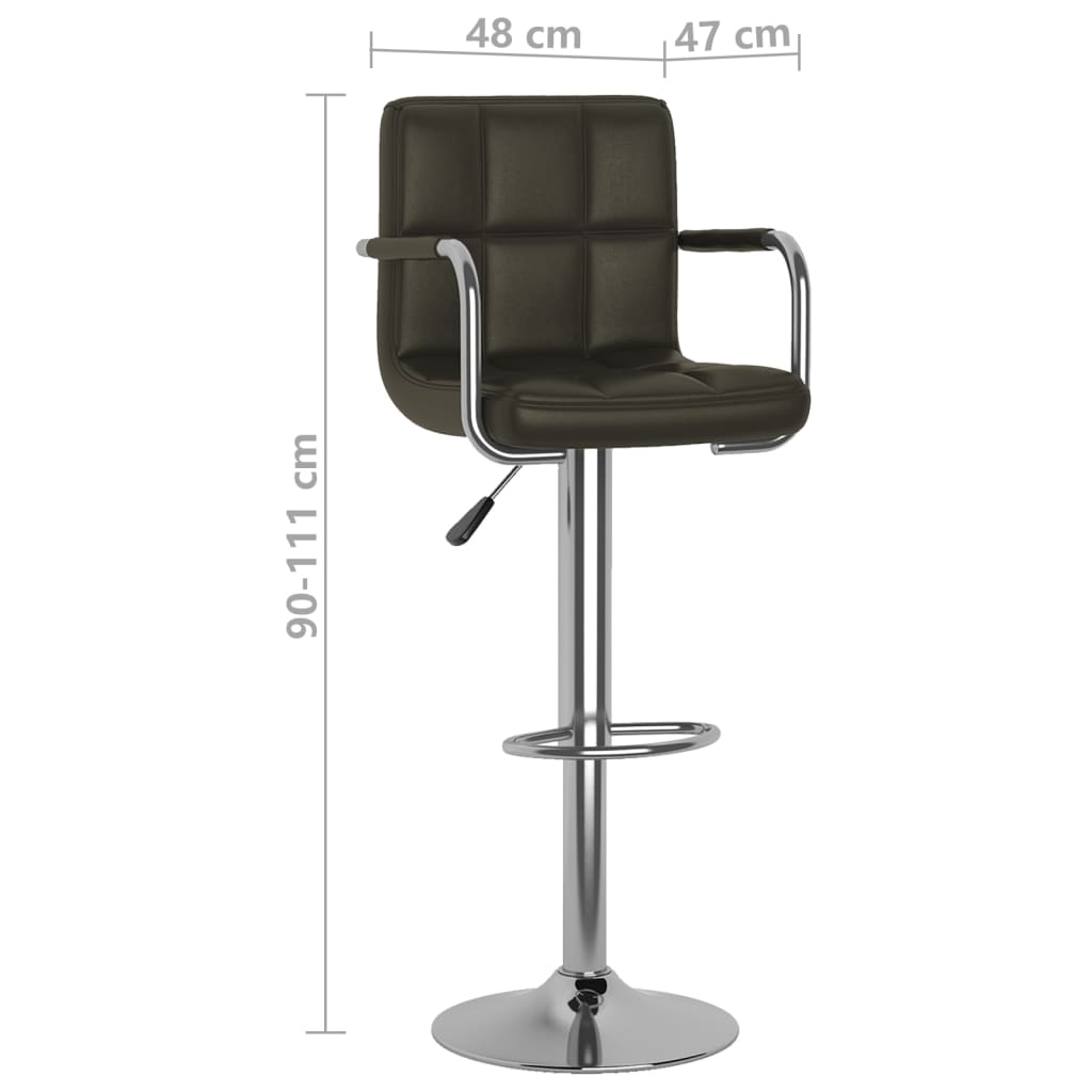 vidaXL Bar Stool Black Faux Leather