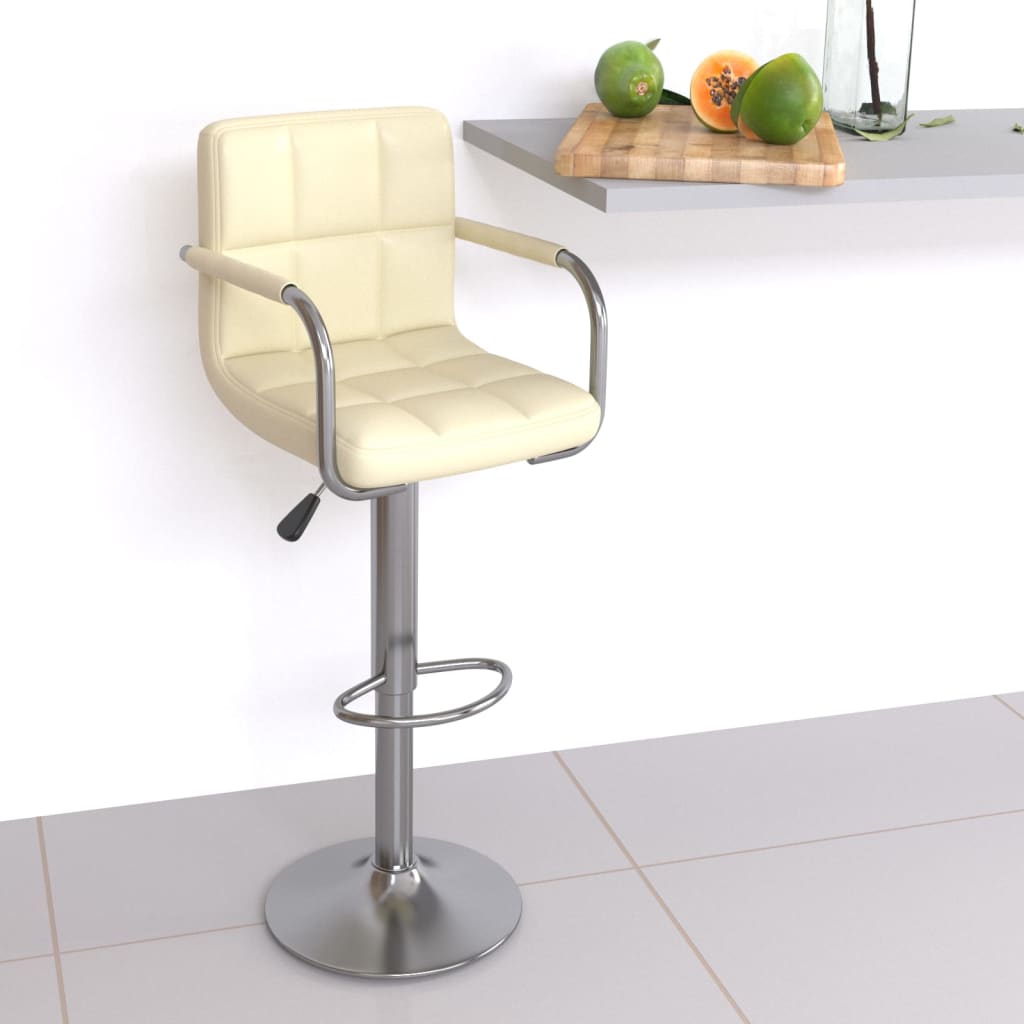 vidaXL Bar Stool Black Faux Leather