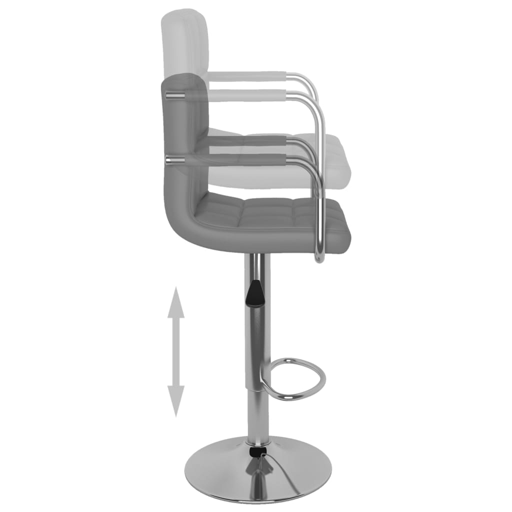 vidaXL Bar Stool Black Faux Leather