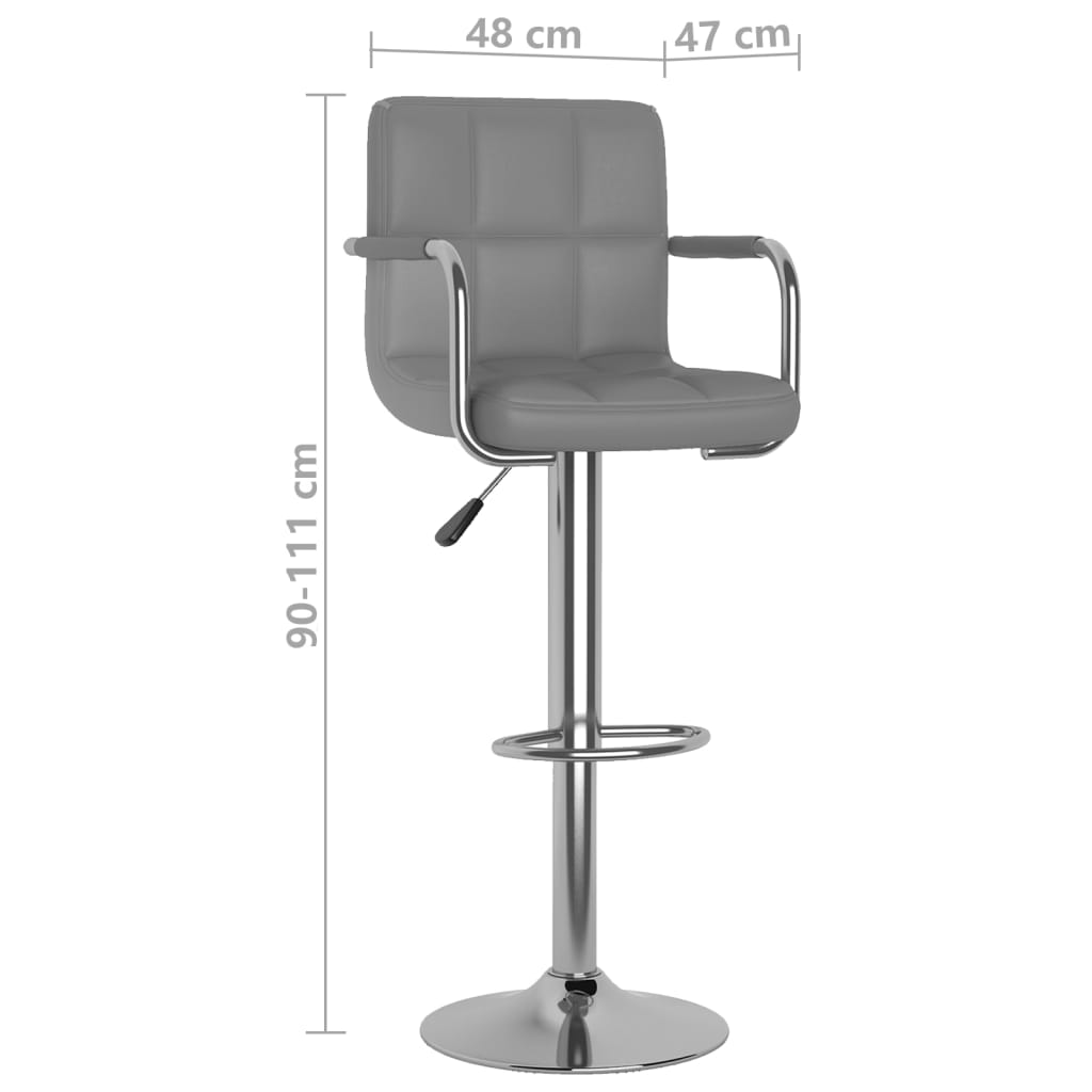 vidaXL Bar Stool Black Faux Leather