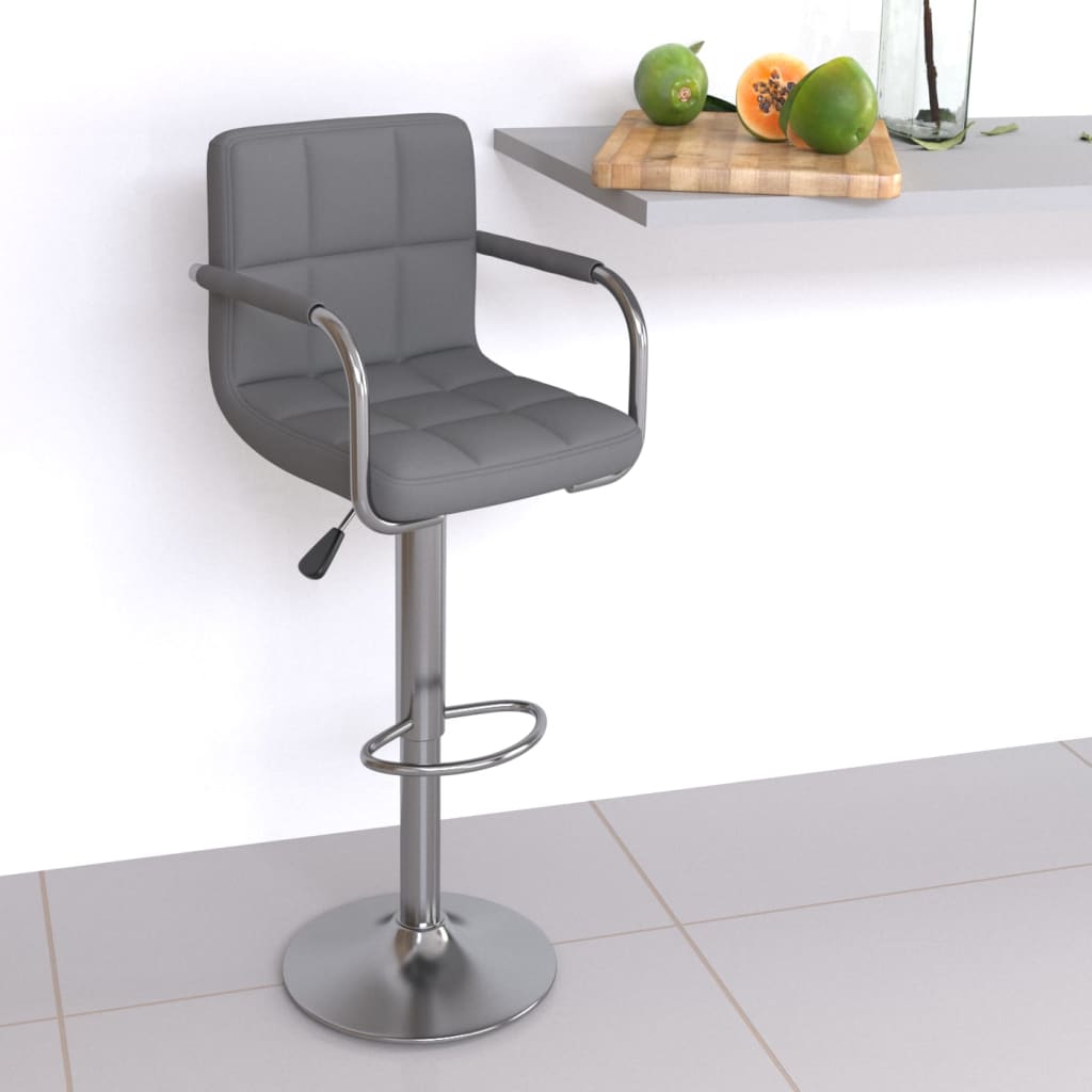 vidaXL Bar Stool Black Faux Leather