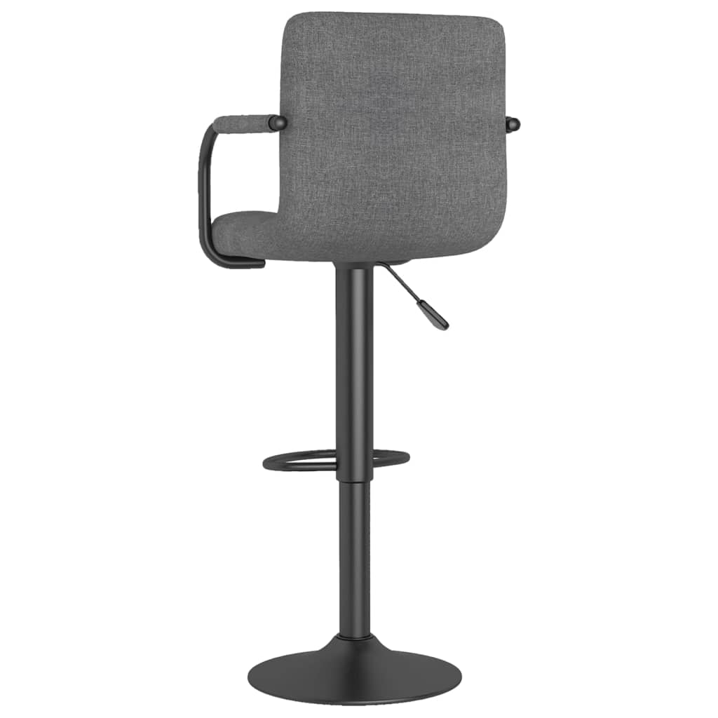 vidaXL Bar Stools 2 pcs Black Fabric