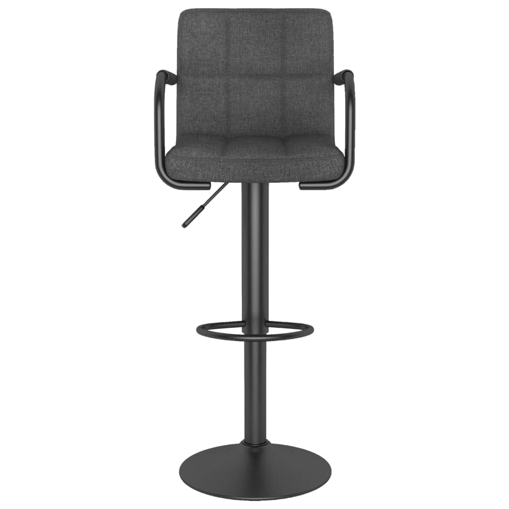 vidaXL Bar Stools 2 pcs Black Fabric