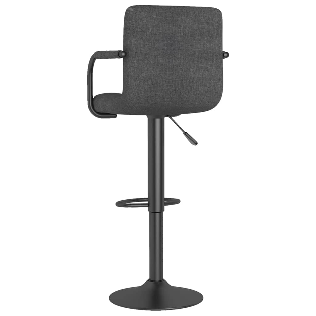 vidaXL Bar Stools 2 pcs Black Fabric