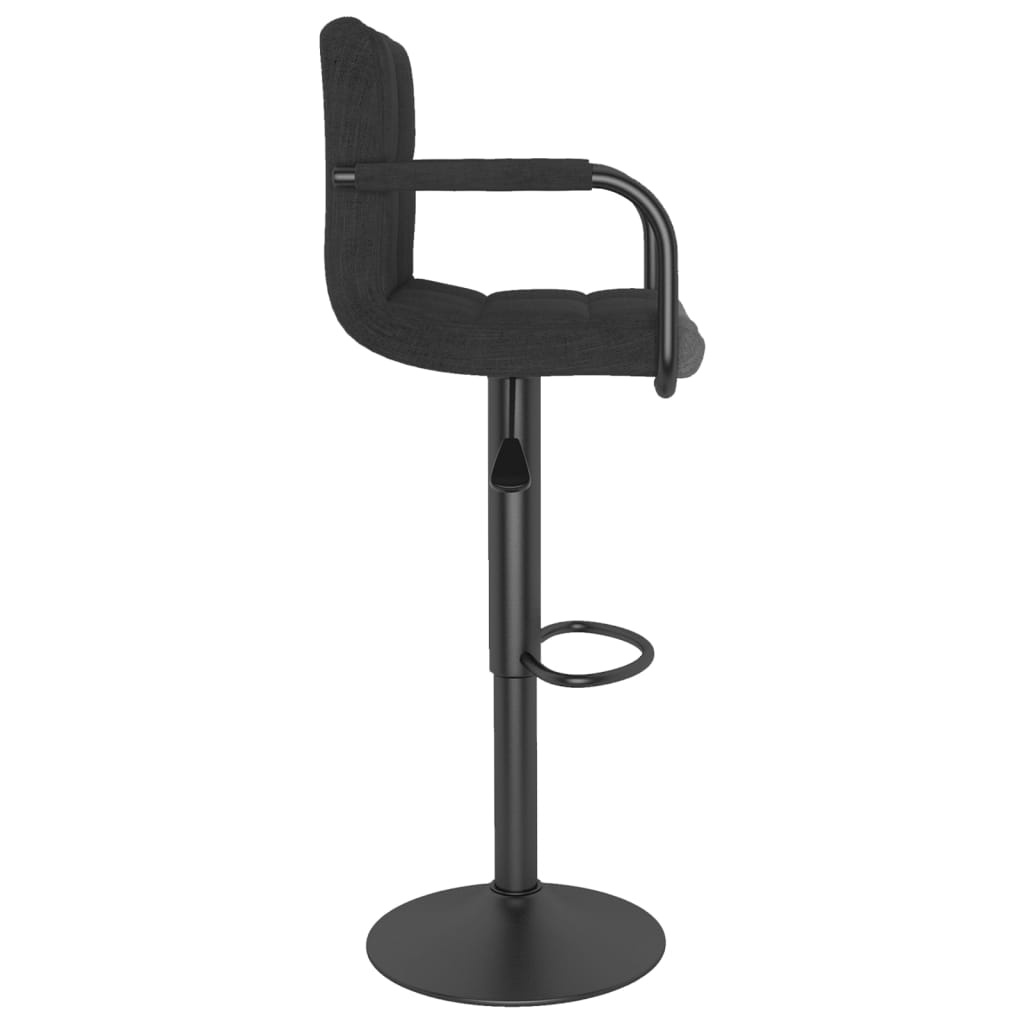 vidaXL Bar Stools 2 pcs Black Fabric