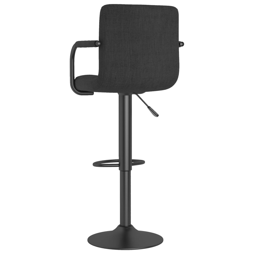 vidaXL Bar Stools 2 pcs Black Fabric