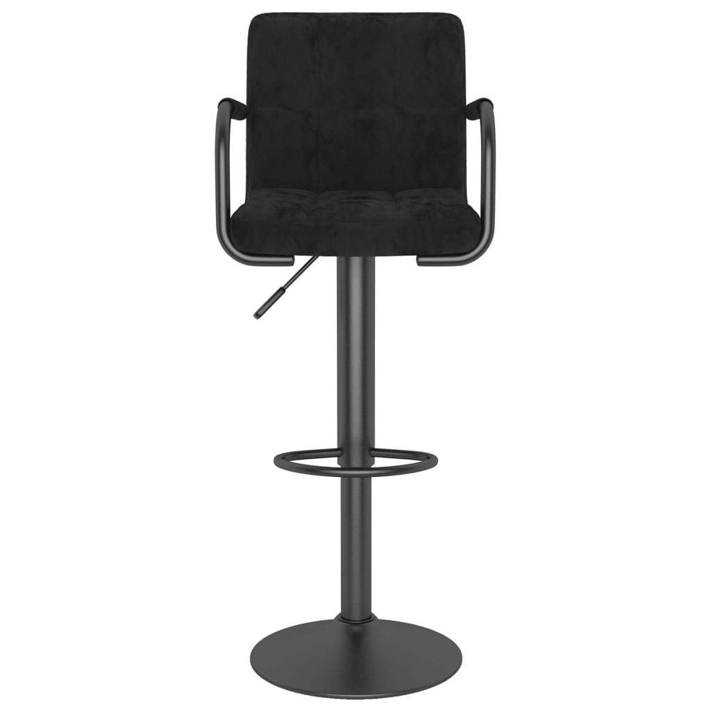 vidaXL Bar Stools 2 pcs Black Velvet