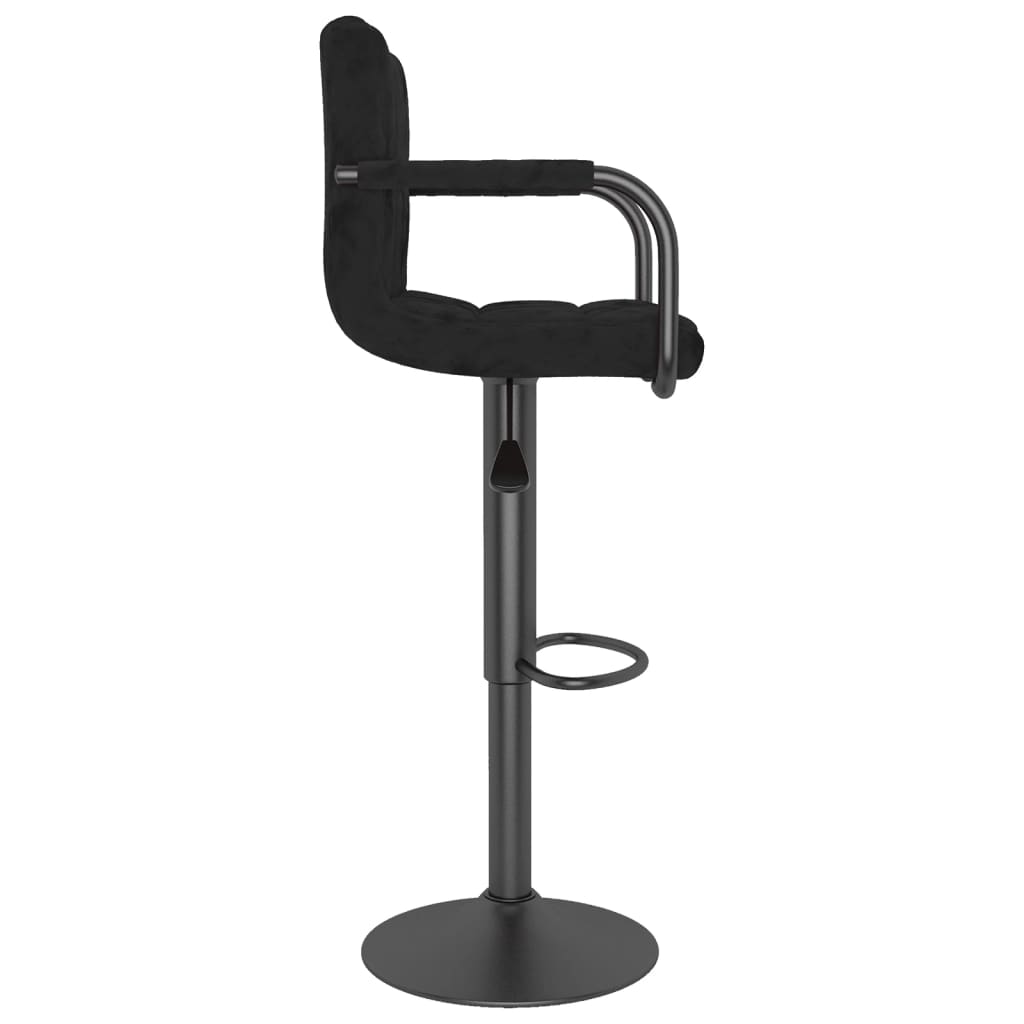 vidaXL Bar Stools 2 pcs Black Velvet