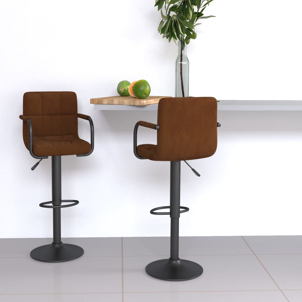 vidaXL Bar Stools 2 pcs Black Velvet