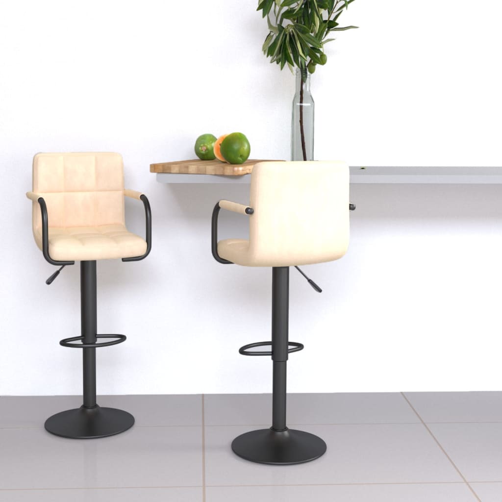 vidaXL Bar Stools 2 pcs Black Velvet