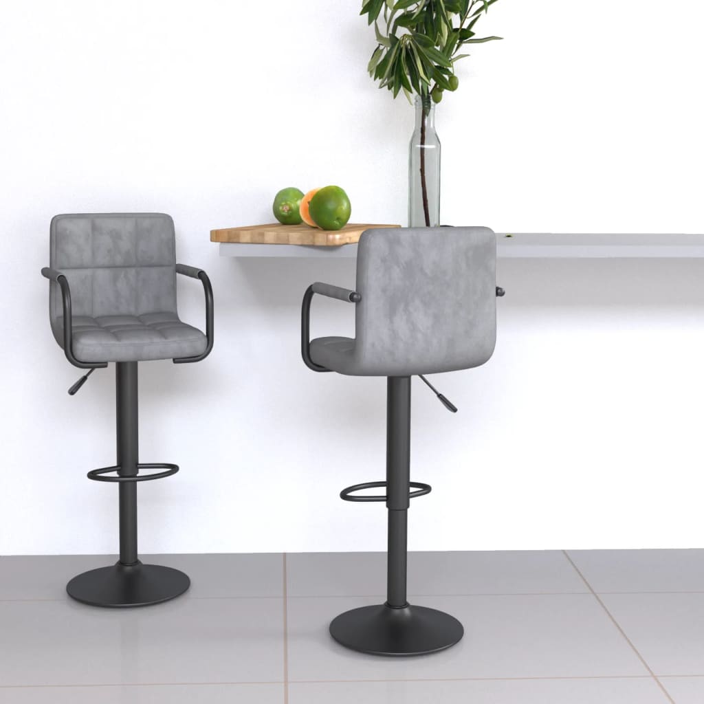 vidaXL Bar Stools 2 pcs Black Velvet