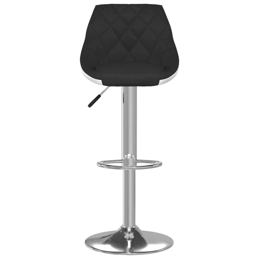 vidaXL Bar Stools 2 pcs White and Black Faux Leather