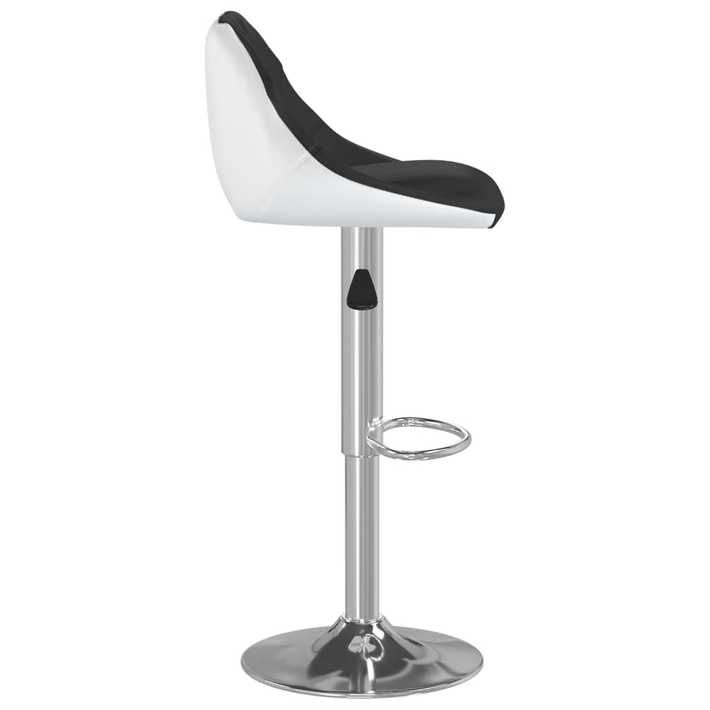 vidaXL Bar Stools 2 pcs White and Black Faux Leather