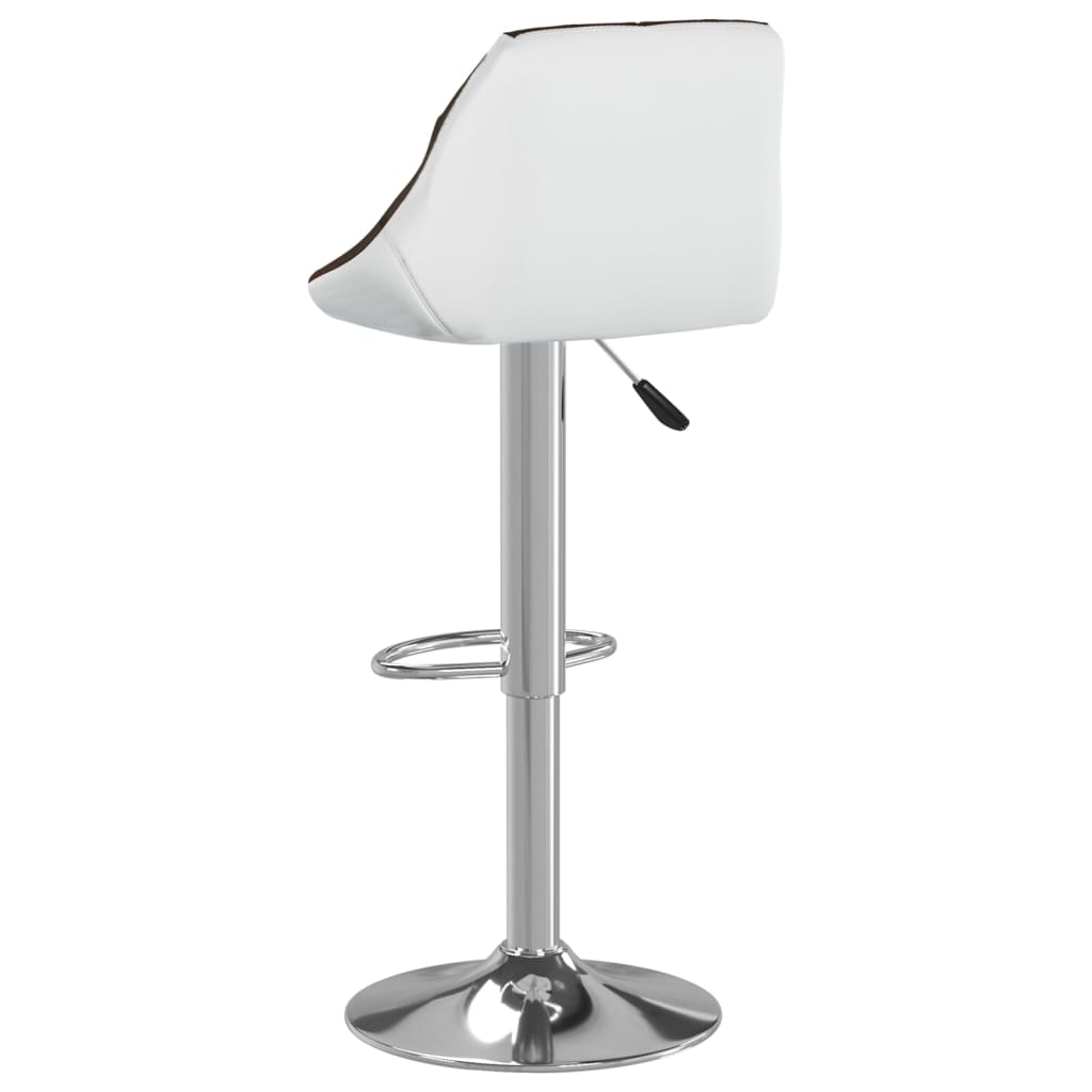 vidaXL Bar Stools 2 pcs White and Black Faux Leather