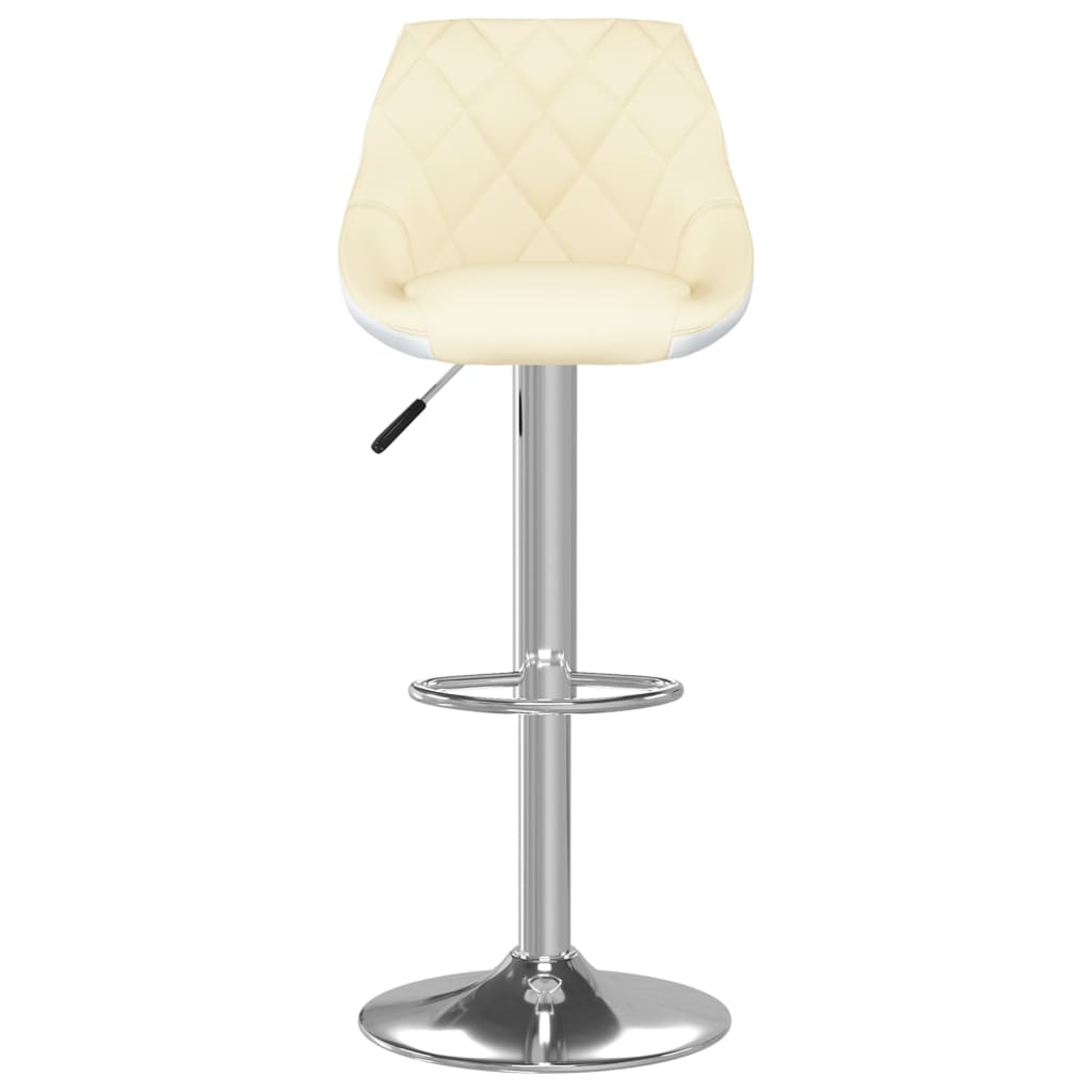 vidaXL Bar Stools 2 pcs White and Black Faux Leather