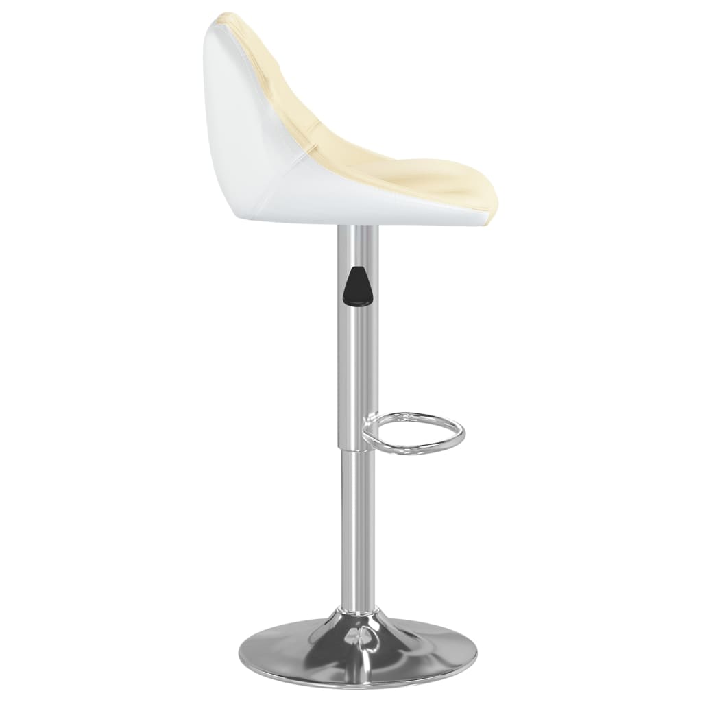 vidaXL Bar Stools 2 pcs White and Black Faux Leather