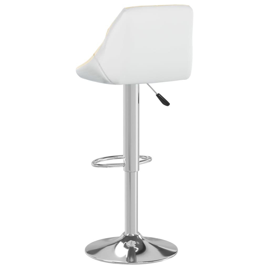 vidaXL Bar Stools 2 pcs White and Black Faux Leather