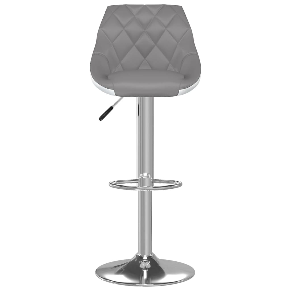 vidaXL Bar Stools 2 pcs White and Black Faux Leather