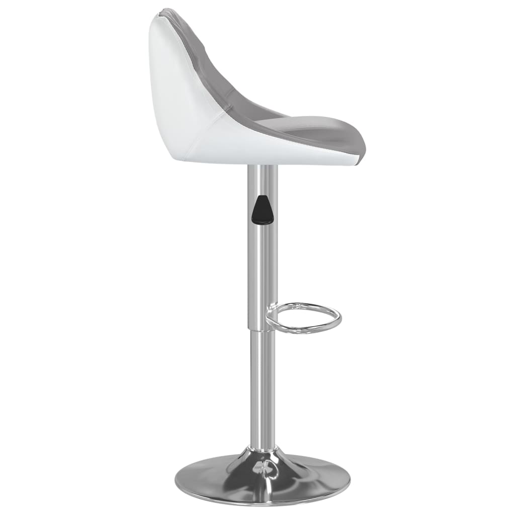 vidaXL Bar Stools 2 pcs White and Black Faux Leather