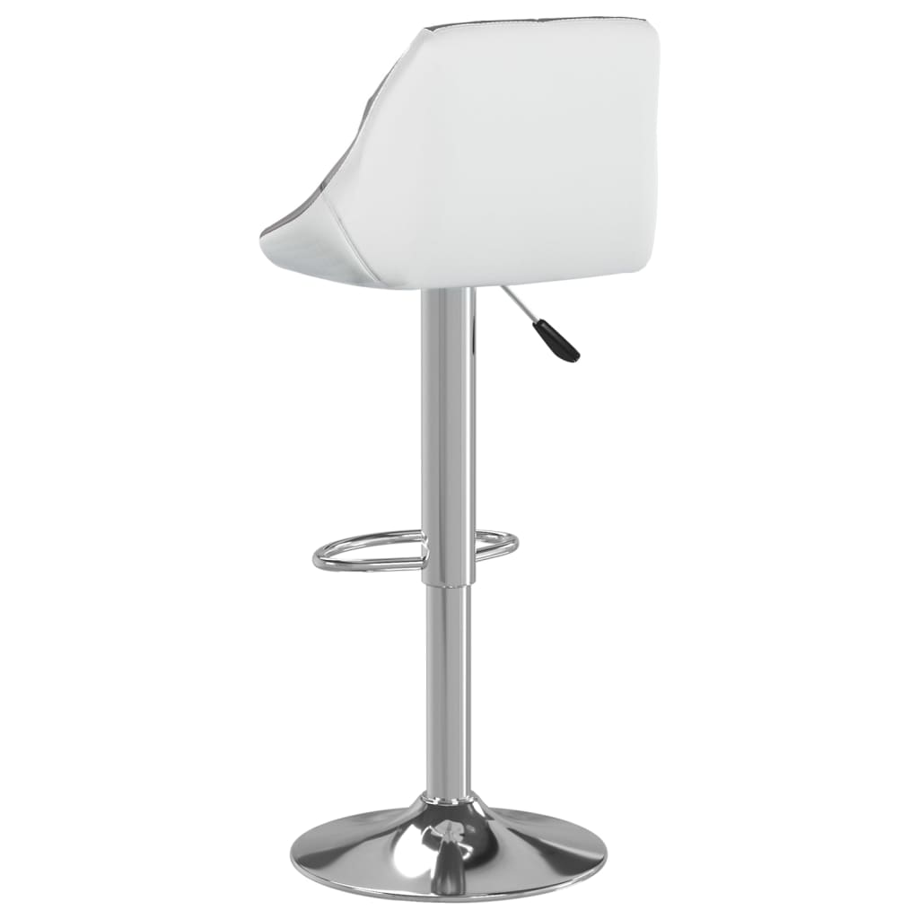 vidaXL Bar Stools 2 pcs White and Black Faux Leather