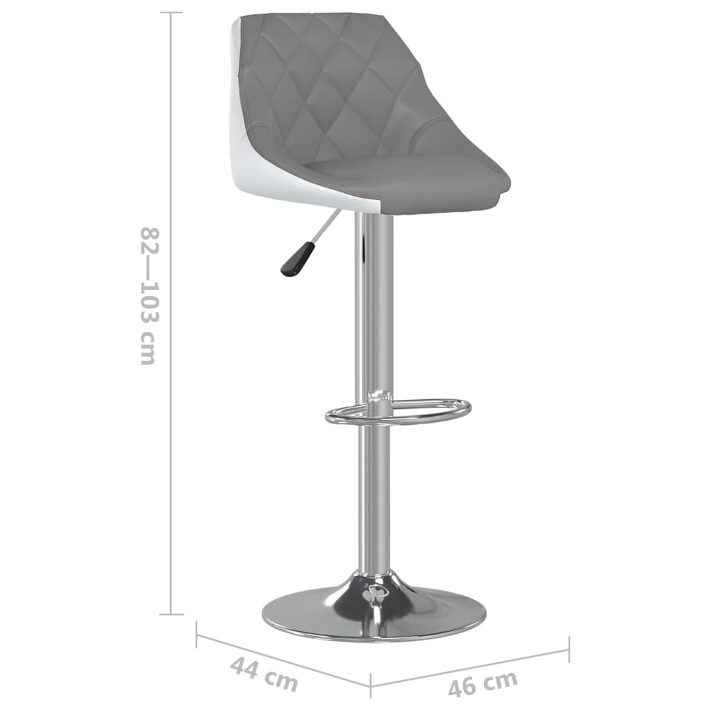 vidaXL Bar Stools 2 pcs White and Black Faux Leather