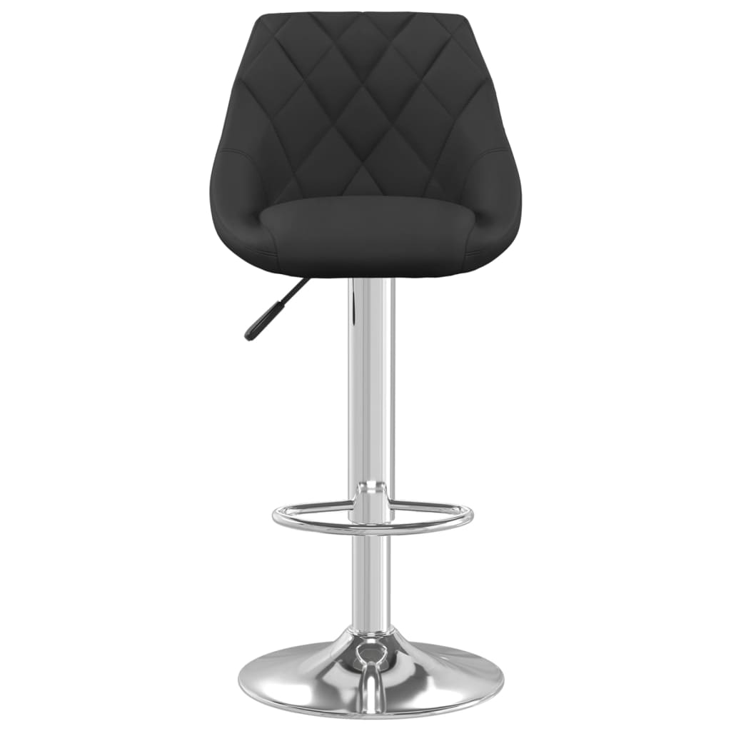 vidaXL Bar Stool 2 pcs Black Velvet