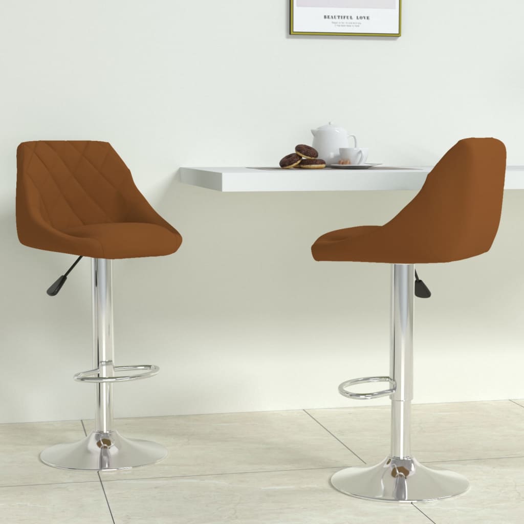 vidaXL Bar Stool 2 pcs Black Velvet