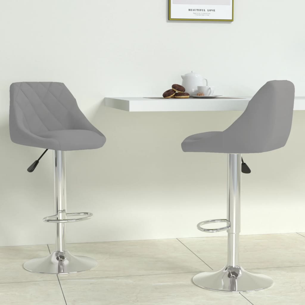 vidaXL Bar Stool 2 pcs Black Velvet