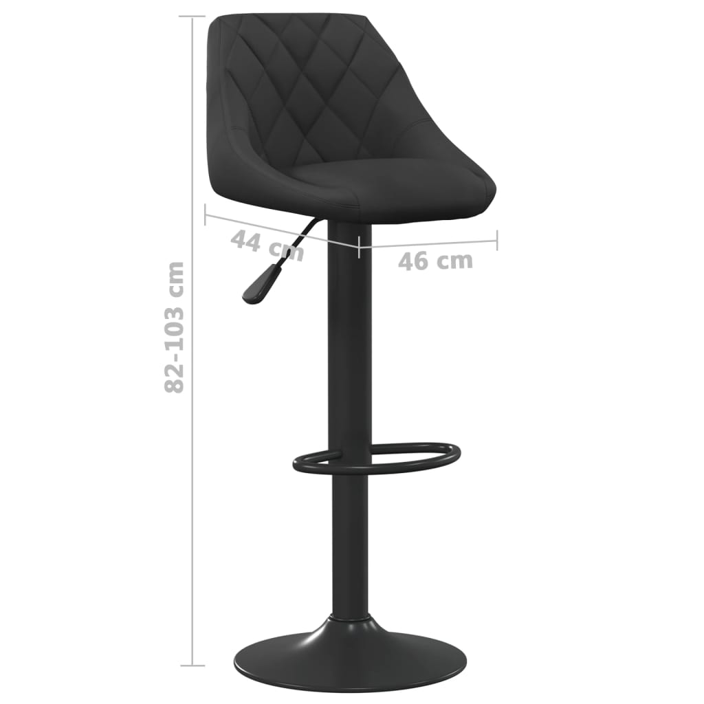 vidaXL Bar Stool Black Velvet