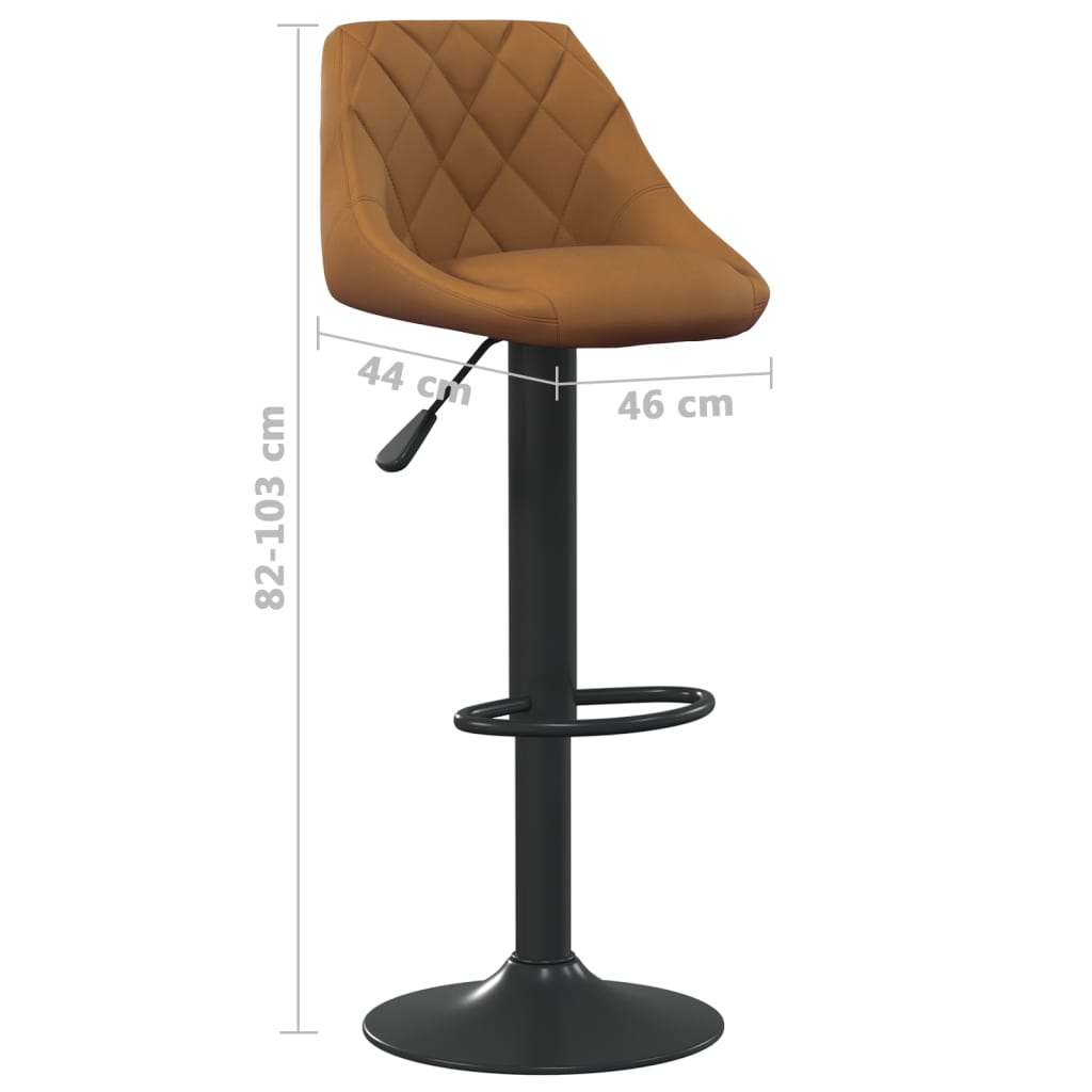 vidaXL Bar Stool Black Velvet