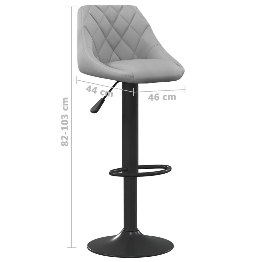 vidaXL Bar Stool Black Velvet