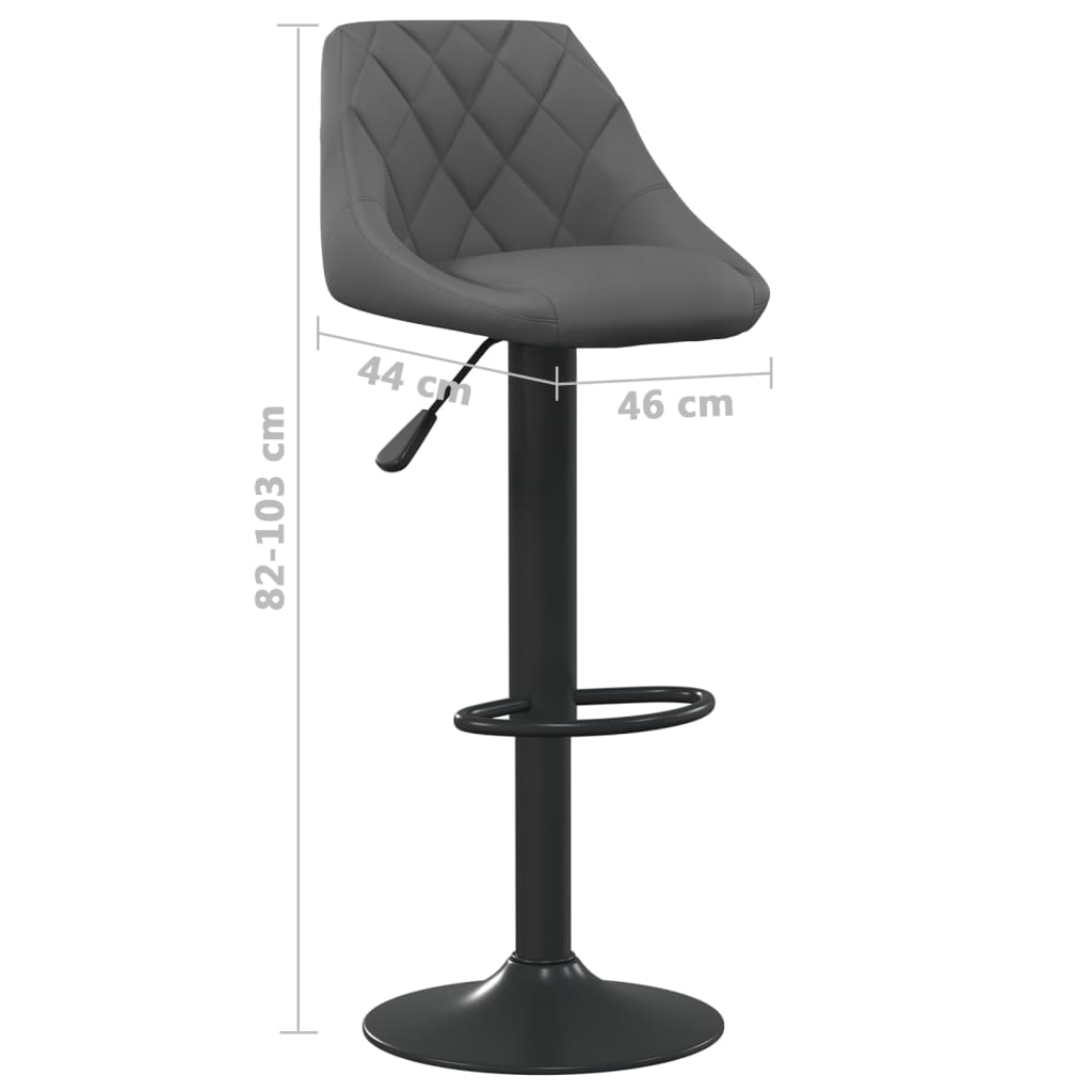 vidaXL Bar Stool Black Velvet