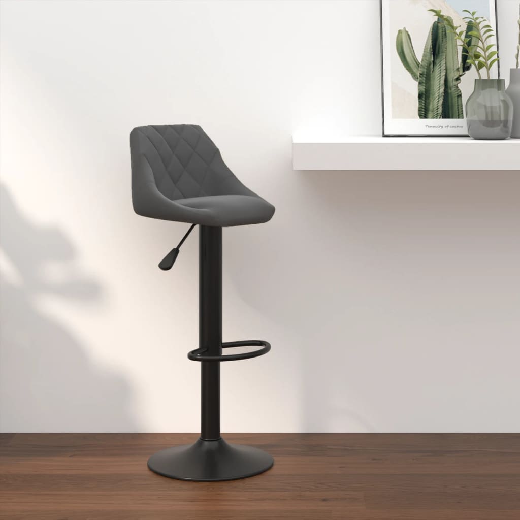 vidaXL Bar Stool Black Velvet